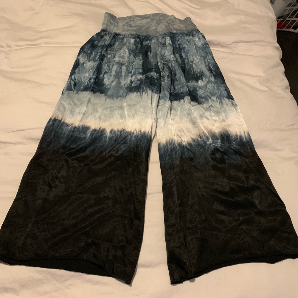 Hard Tail tie dye silk crop pant